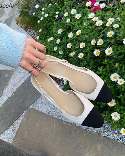 Women's Faux Leather Slingback Sandals