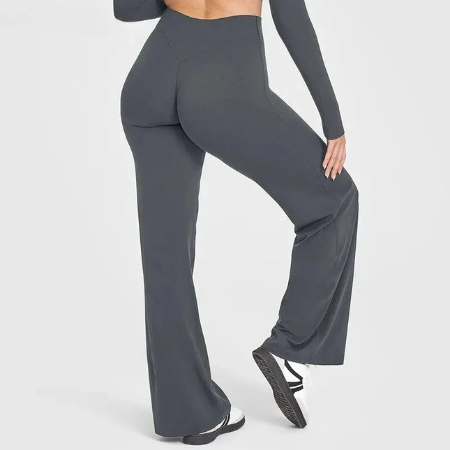 Women's Mid-Waist Straight-Leg Sweat Pants in Soft Butter Fabric