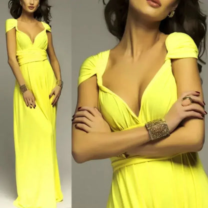 Convertible Red Bandage Dress for Women - Multiway Long Wrap Style