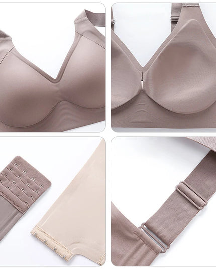 Seamless Wireless Push-Up Bra for Women - Plus Size, Thin Cup