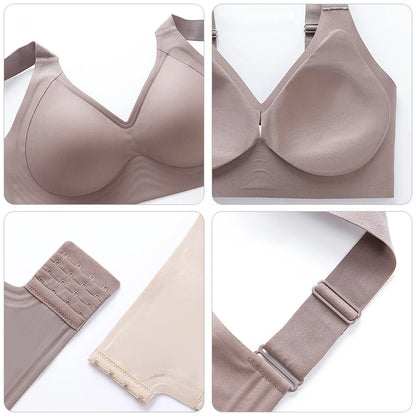 Seamless Wireless Push-Up Bra for Women - Plus Size, Thin Cup