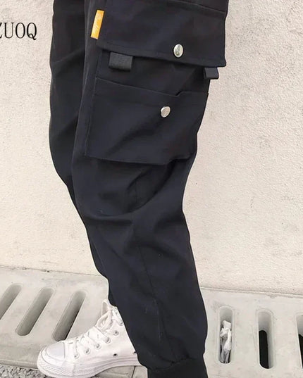 High-Waist Women's Joggers with Side Pockets - Comfortable Loose Fit