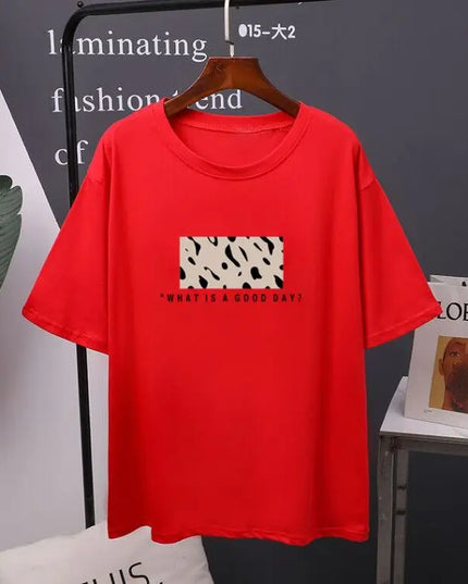 Women’s Oversized Cotton Leopard Print T-Shirt - Hirsionsan Fashion Top