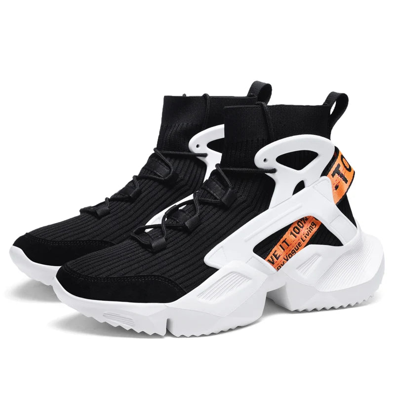 Premium High-Top Men’s Sneakers with Thick Soles