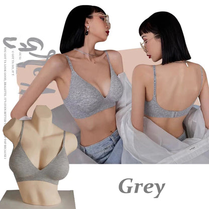 Women's Seamless Deep V Neck Bralette - Comfortable & Stylish Wireless Bra