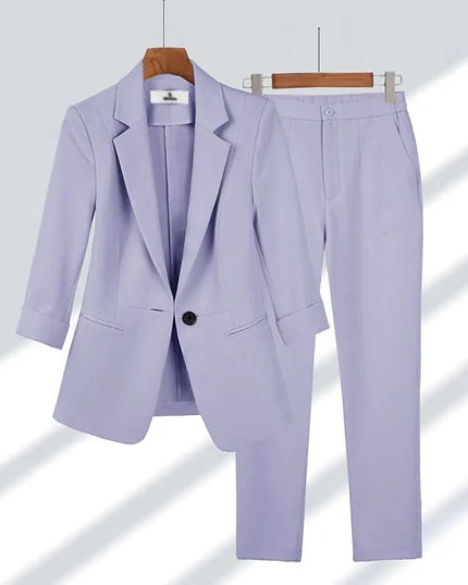 Womens Long Sleeve Pant Sets - Blazer And Pants
