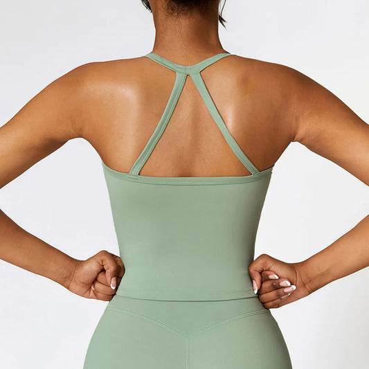 Women's Breathable Cross-Back Push-Up Vest