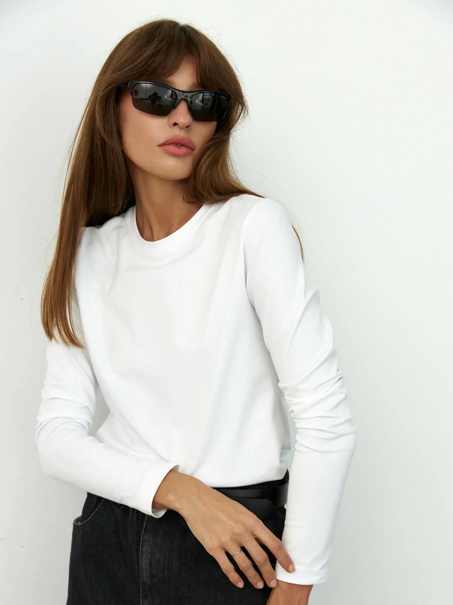 Losee Fit Long Sleeve Cotton Sweater for Women - Various Colors
