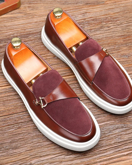 Men's Casual Slip-On Faux Leather Shoes – Comfortable & Stylish Men's Loafers