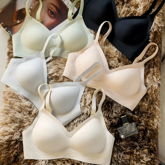 Seamless Push-Up Bra with Soft Support – Thin & Compact Design