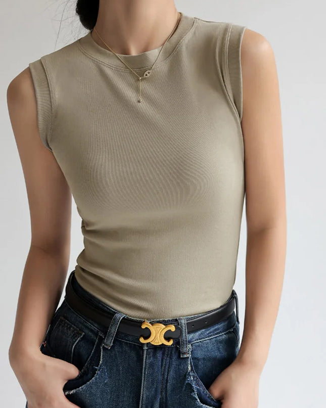 Women's Camisole Vest with Round Neck – Comfortable & Stylish Women's Tank Top