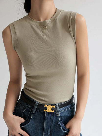 Women's Camisole Vest with Round Neck – Comfortable & Stylish Women's Tank Top