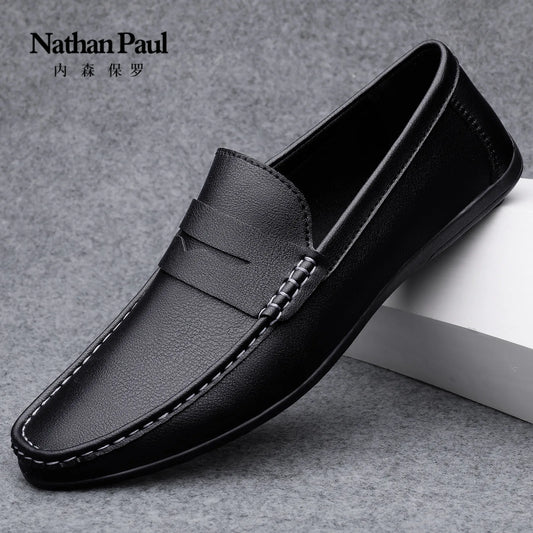 Men's Faux Leather Flat Shoes - Stylish & Comfortable Men's Flat Dress Shoes