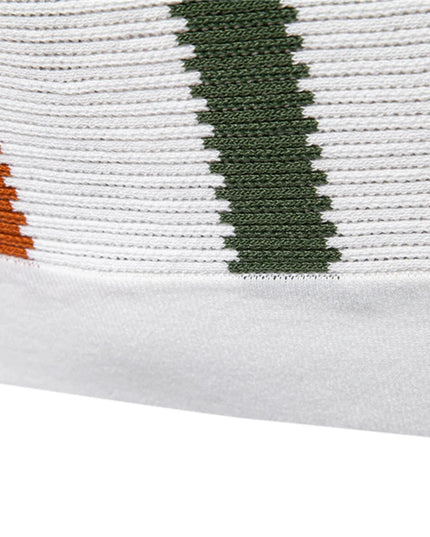 Men's Ribbed Knit Striped Polo T-Shirt