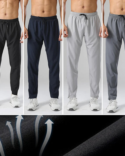 Men's Quick-Dry Sweatpants with Zipper Pockets
