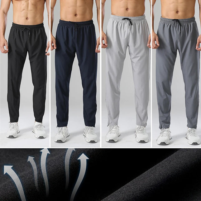 Men's Quick-Dry Sweatpants with Zipper Pockets