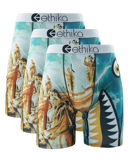 ETHIKA Men's 3-Pack Breathable Mesh Crotch Boxer Briefs