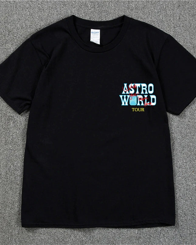 New Summer Hip Hop T Shirt Men Women Cactus Jack Harajuku T-Shirts WISH YOU WERE HERE Letter Print Tee Tops Fashion streetwear