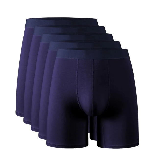 Men's Long Leg Boxer Briefs Multipack - 95% Bamboo Fiber & 5% Spandex