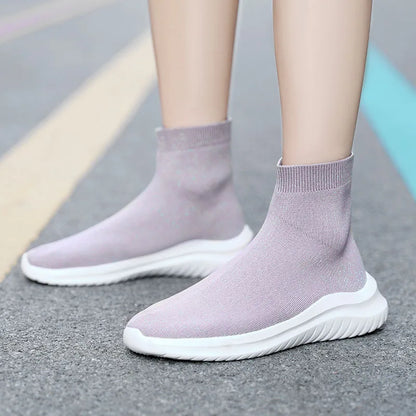 Breathable Mesh High-Top Sneakers for Men & Women