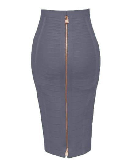 Women's Zipper O-Shape Skirt with Elastic Bodycon Fit
