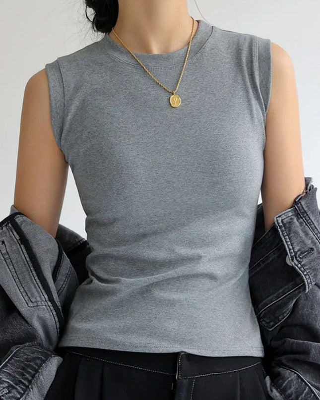 Women's Camisole Vest with Round Neck – Comfortable & Stylish Women's Tank Top