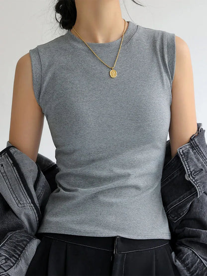 Women's Camisole Vest with Round Neck – Comfortable & Stylish Women's Tank Top