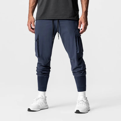 Men's Quick-Dry Thin Cargo Sweatpants with Drawstring And Side Pockets