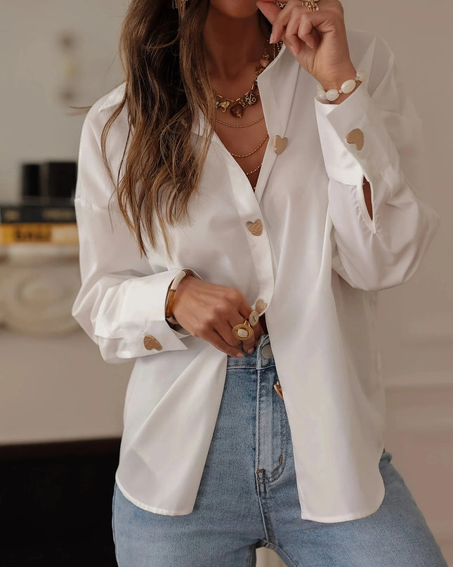 Womens Elegant Long Sleeve Casual Style Shirt