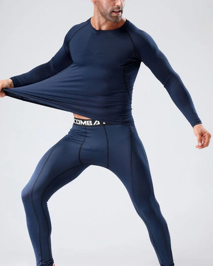 Men's 2-Piece Thermo Compression Pants and Sweater Set 