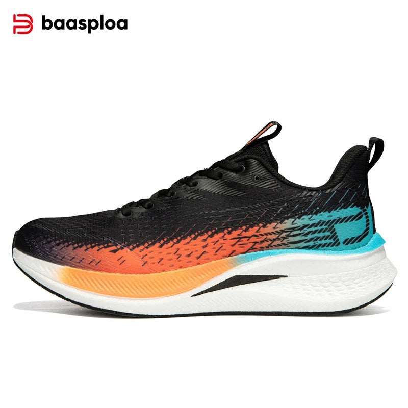 Baasploa Men's Running Shoes - Lightweight Mesh Sneakers with Carbon Plate for Enhanced Performance