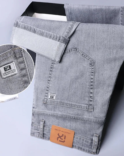 Men's Lyocell Baggy Jeans – Thin, Breathable, Vintage Straight Fit Pants