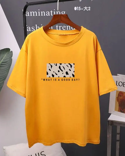 Women’s Oversized Cotton Leopard Print T-Shirt - Hirsionsan Fashion Top