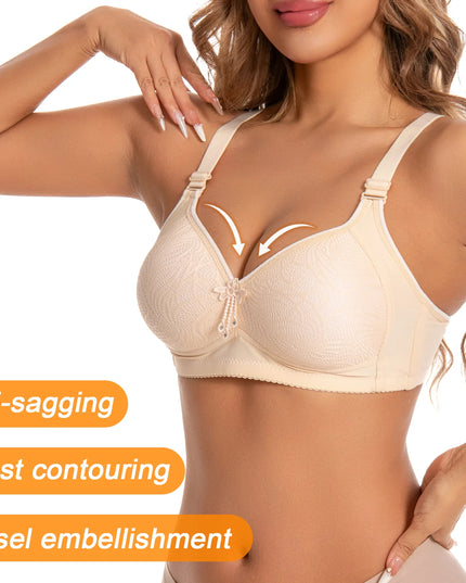 6-Piece Set of Women's Colorful Lace Wireless Bras with Adjustable Straps