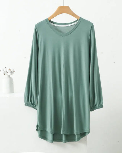Women's V-Neck Loose Fit Tunic Top