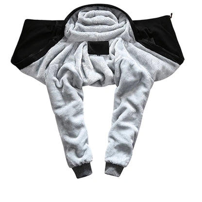 Men's Zipper Hoodie Fleece Thickened Jacket