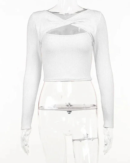 Women's Slim Fit Sweater - Chic Long-Sleeve Knitted Pullover