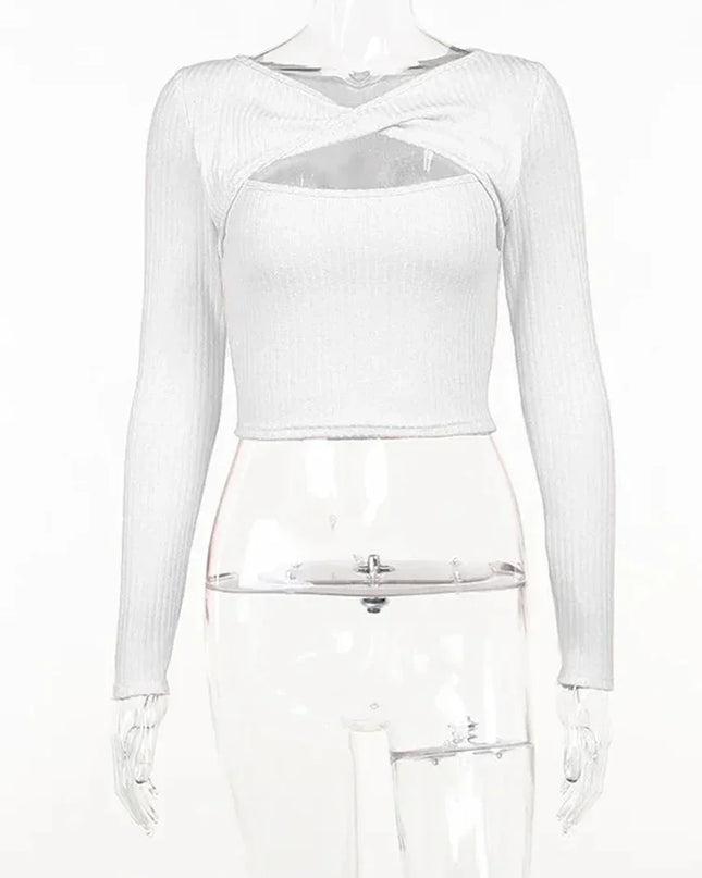Women's Slim Fit Sweater - Chic Long-Sleeve Knitted Pullover