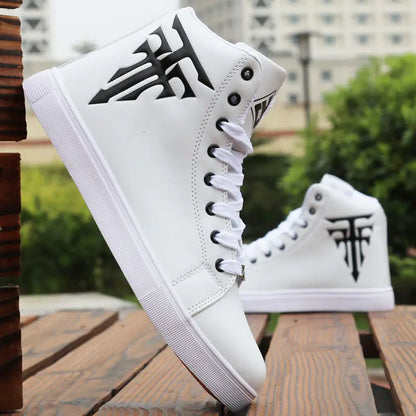 Men's High Top Vulcanized Lace Up Sneakers