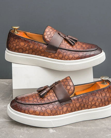 Men’s Faux Leather Tassel Loafers