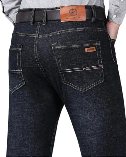 Men's Straight Fit Denim Jeans - Classic & Durable Men's Casual Straight Leg Denim Pants