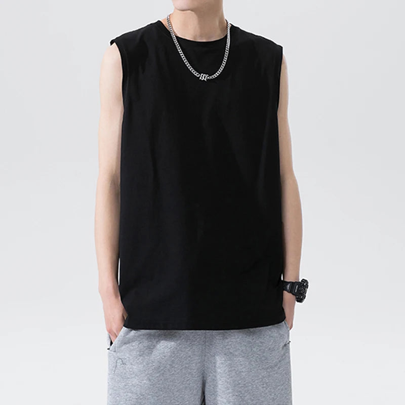 Men's Loose Casual Cotton Tank Tops - Breathable & Comfortable Apparel