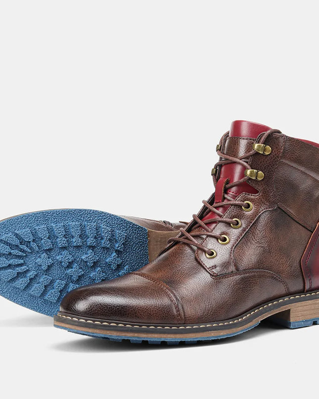 Men's Comfortable Faux Leather Boots – Stylish and Durable Footwear