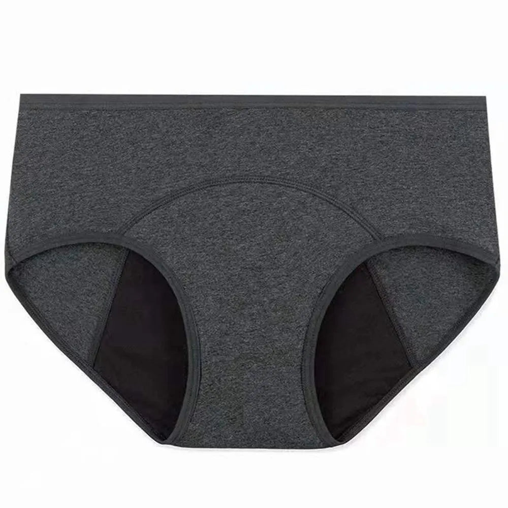 Breathable Cotton Menstrual Panties for Women - Low Waist Period Underwear