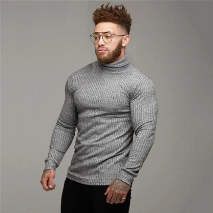 Men's Slim Fit Turtleneck Sweater – Thin Knit, Lightweight Men's Sweater