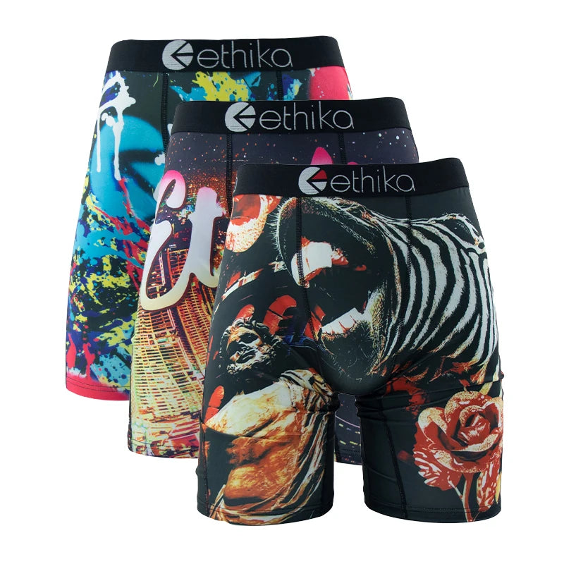 ETHIKA Men's 3-Pack Breathable Boxer Briefs
