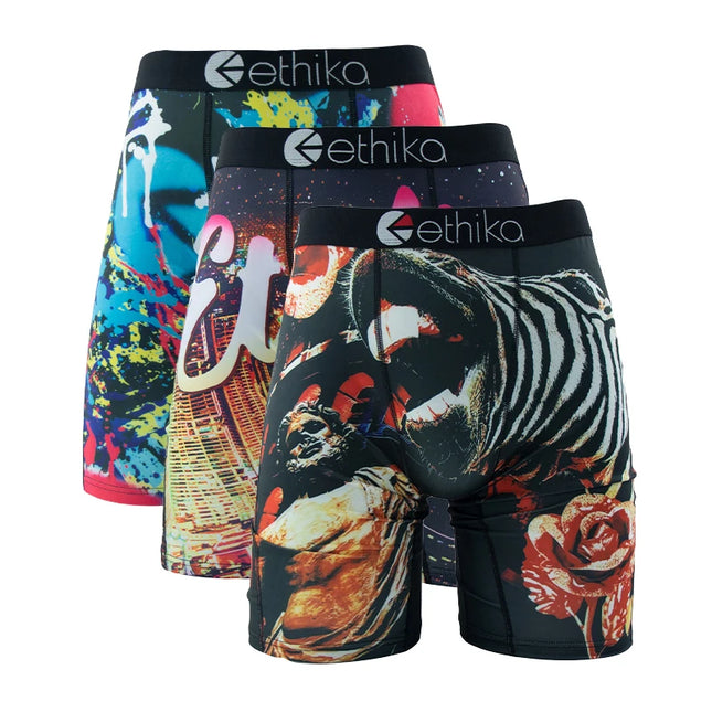 ETHIKA Men's 3-Pack Breathable Boxer Briefs