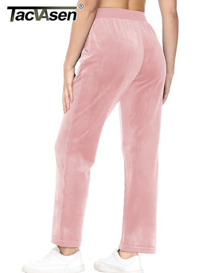Women's Fleece Jogger Sweatpants with Drawstring and Elastic Waist
