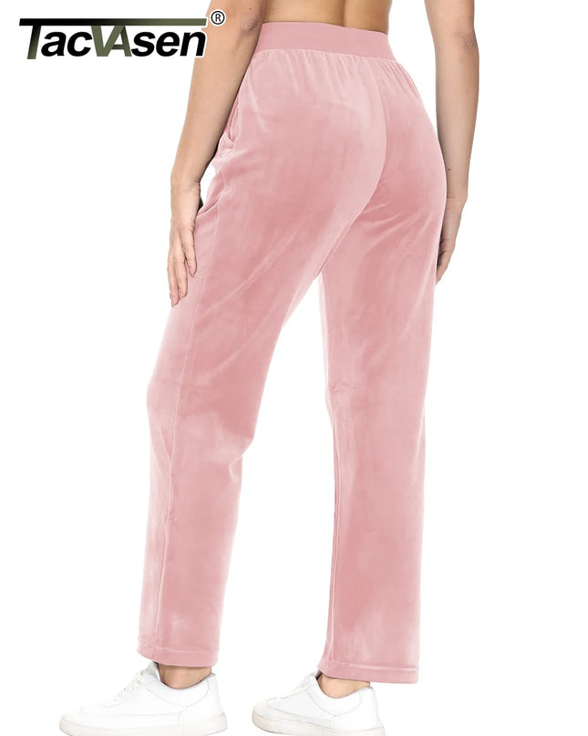 Women's Fleece Jogger Sweatpants with Drawstring and Elastic Waist