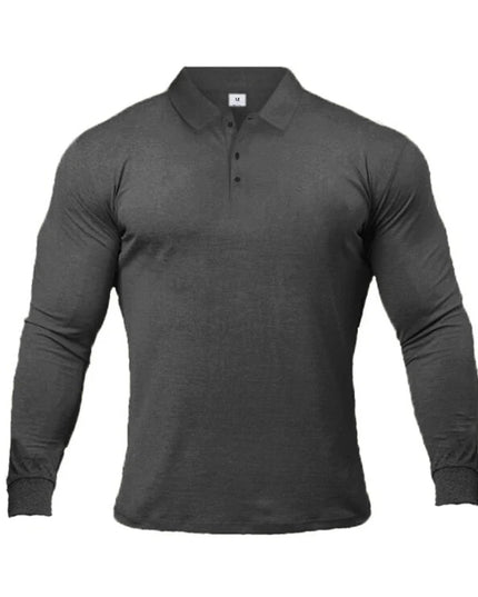 Mens Slim Fit Long Sleeve Polo Sweater – Breathable Cotton for Comfortable Style